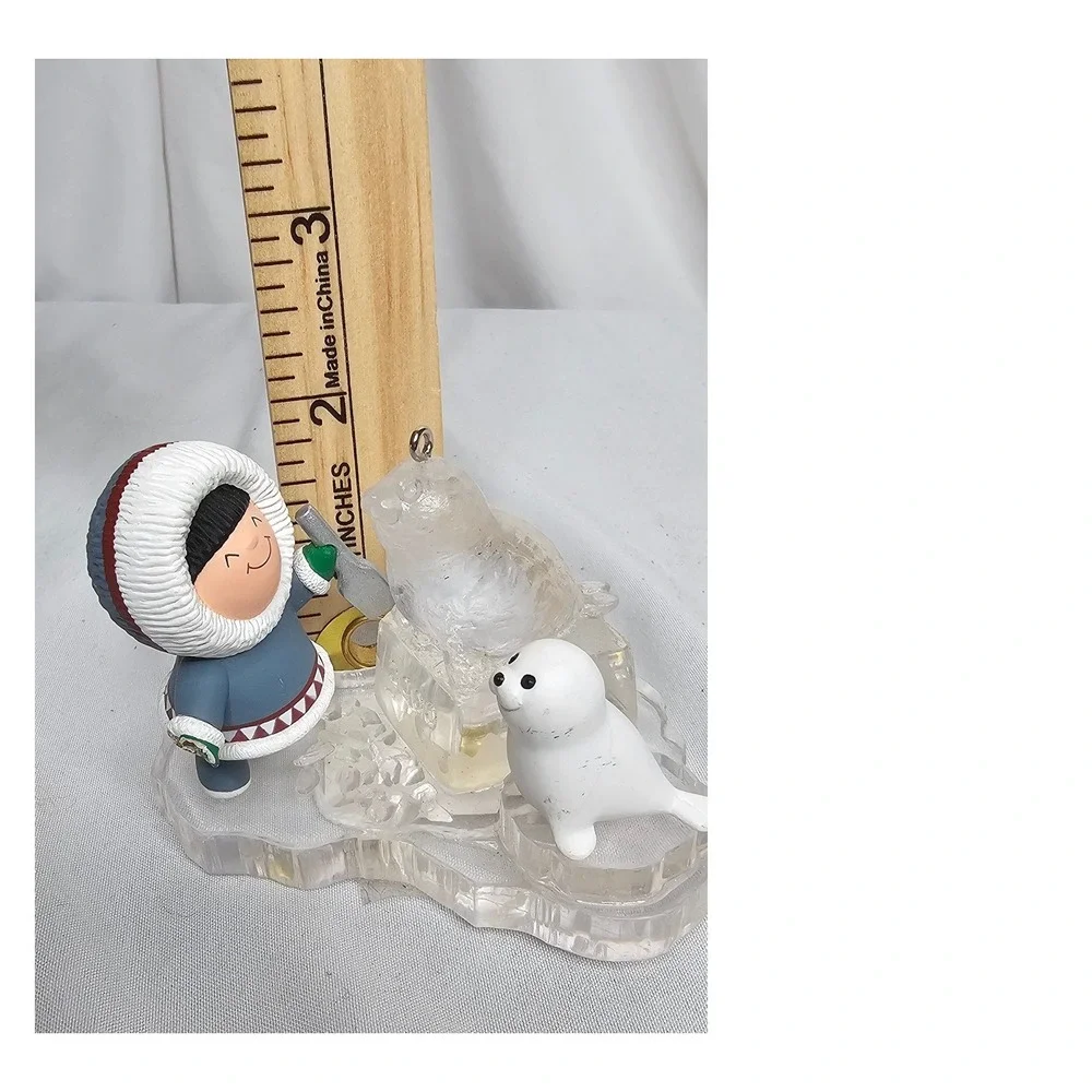 Hallmark Keepsake Ornament OS Blue Eskimo Ice Carving Seal Winter Decor